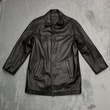 Roundtree Yorke Leather Jacket Mens S Black Urban Retro Classic Timeless Luxury