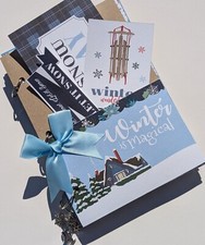 Winter premade junk journal, photo album, journal cards, tags