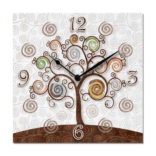 Orologio da parete Decorativo Albero della vita CLOCKART Quadrato 30x30 cm  Tree | eBay