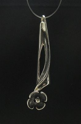 Sterling Silver Pendant Hallmarked Solid 925 Flower Perfect Quality Empress New