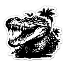 Crocodile Vinyl Sticker - SELECT SIZE