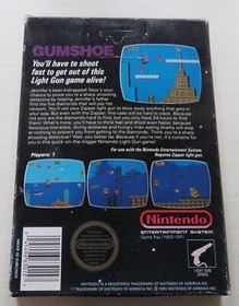 Nintendo Gumshoe Sticker Seal Black Box NES Video Game 5 screw Cartridge RARE