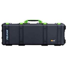Black Pelican 1720 case with foam. Comes with lime green handles  latches.
