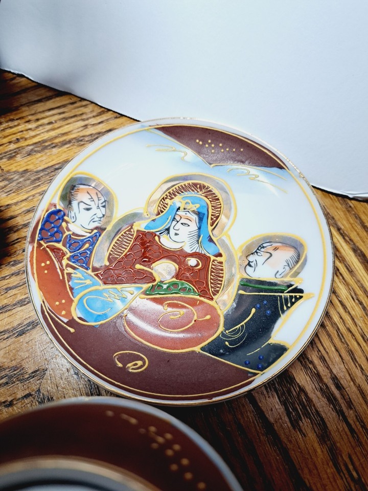 Sobo China Teapot Creamer & Sugar Bowl Satsuma Design eBay