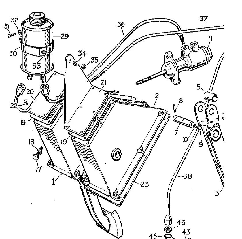 Land rover series 2 on sale clutch master cylinder