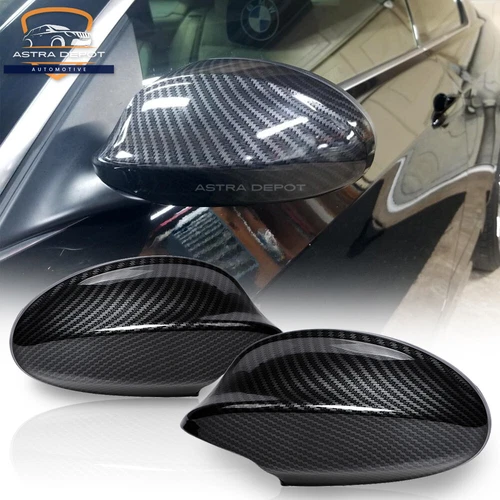 Carbon Fiber Side Mirror Cap Cover Replacement for BMW E90 E91 PRE-LCI 2005-2008