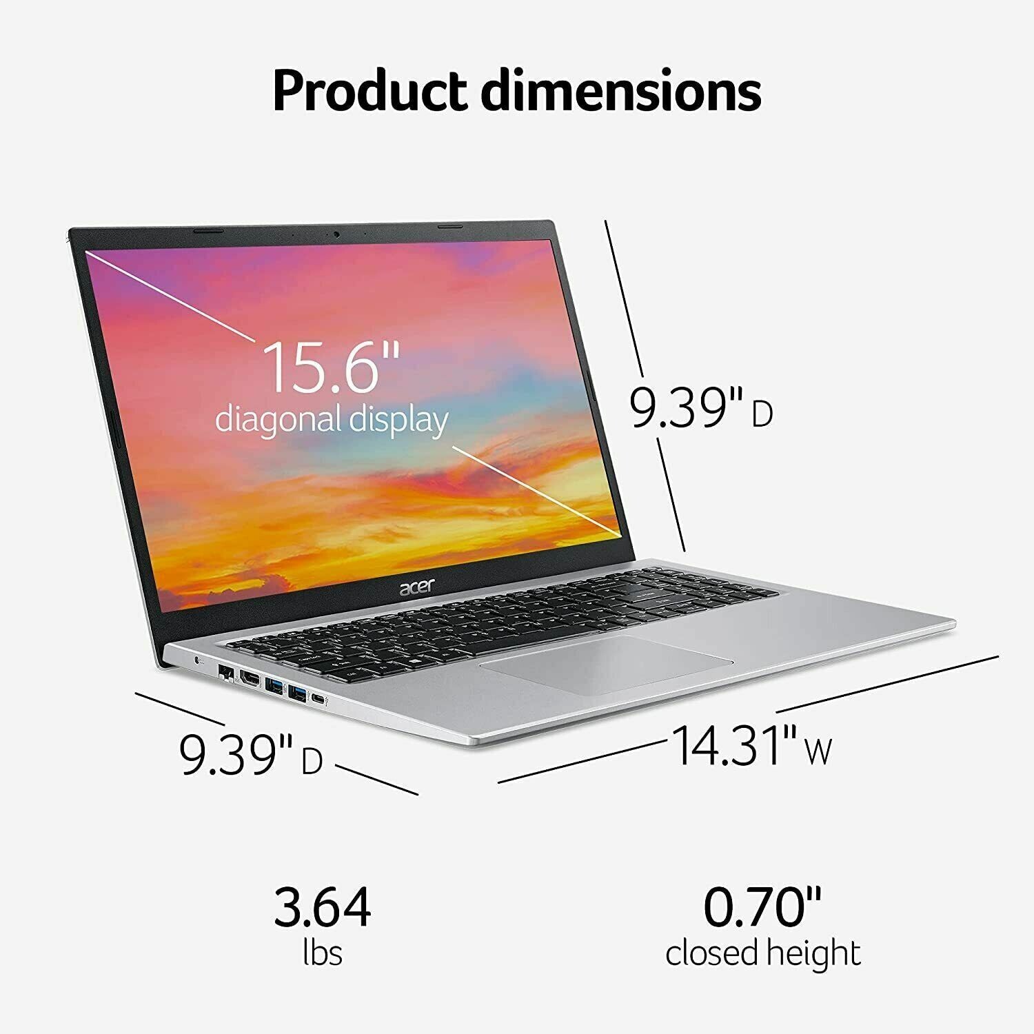 Acer Aspire 5 15.6" FHD i3-1115G4 Max Boost 4.1Ghz 20GB RAM 512GB SSD Silver