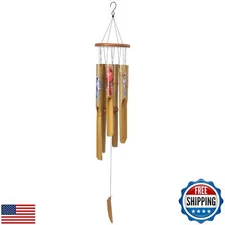 Afirst Bamboo Wind Chimes, Cardinals Wooden Windchimes for Outdoor Handcrafte