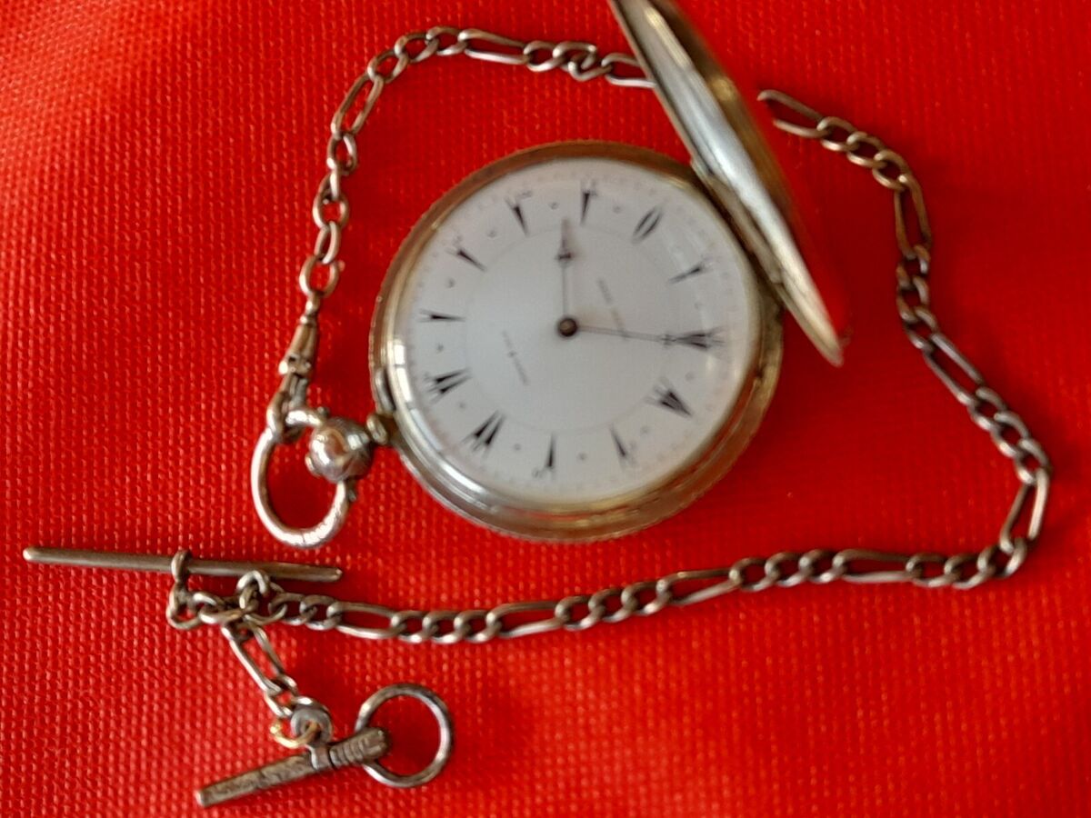 Rare !!! Silver Lebet & Fils Large 50.5mm Ottoman Pocket Watch _422