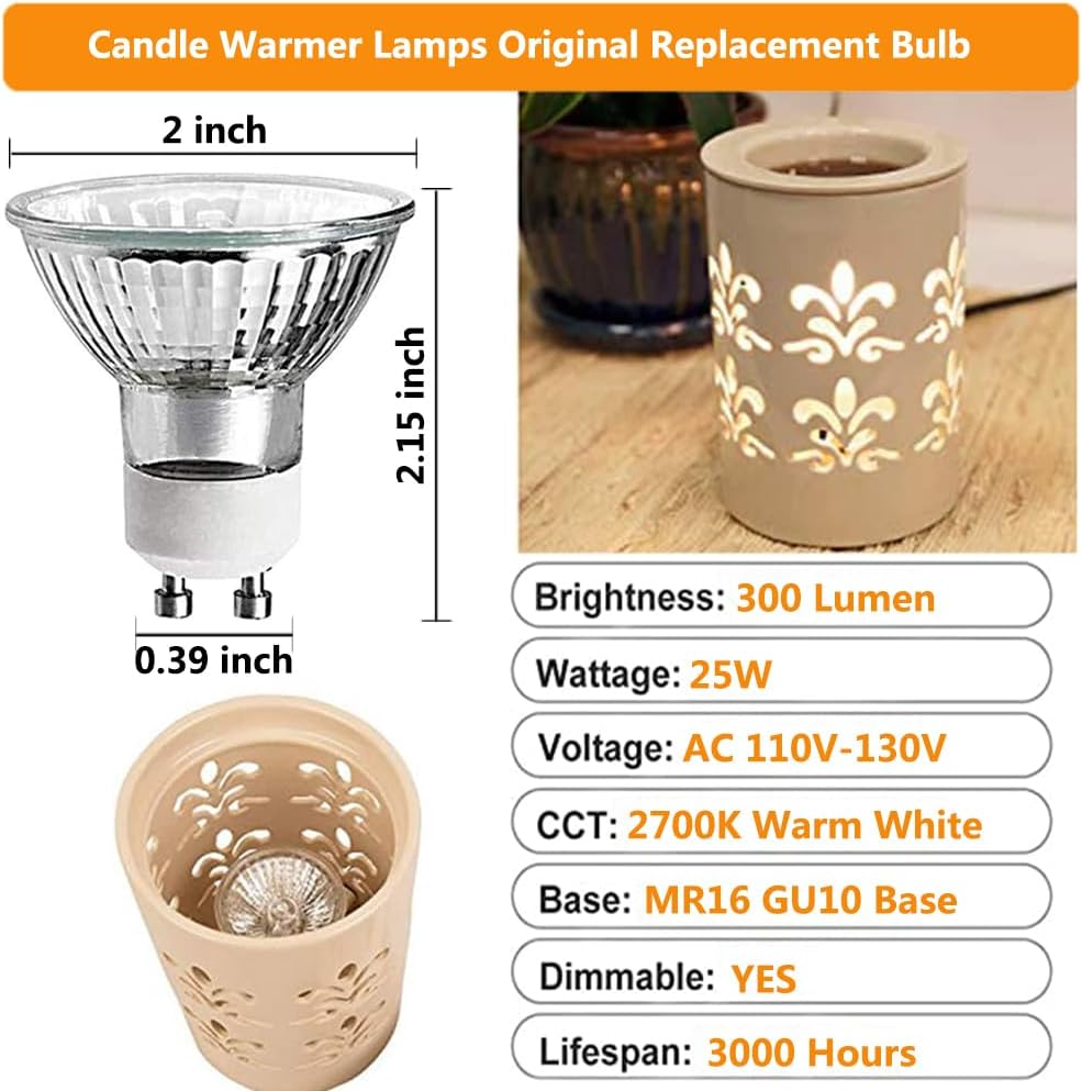 25 Watt Replacement Bulb for Candle Warmer,120V, 4 Count (Pack of 4