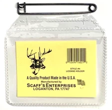 Scaff's Enterprises #4 Clear Vinyl Fishing and Hunting License Holder