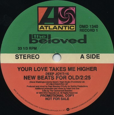 BELOVED Your Love Takes Me Higher (1989 U.S. 4 Track Promo 12inch)