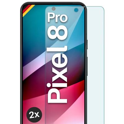 2x Echt Glas für Google Pixel 8 Pro Panzerfolie Hartglas Premium Displayschutz