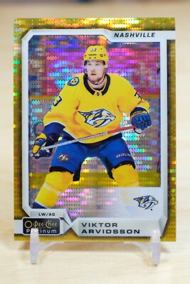 2018-19 O-Pee-Chee Platinum Seismic Gold /50 #75 Viktor Arvidsson