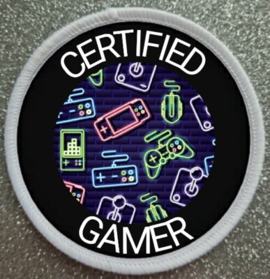 3 Zoll zertifiziertes Gamer-Bügeln/Nähen Sublimation Patch Abzeichen Spielkonsole