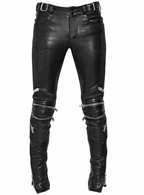 Trendy Stylish Men's Genuine Lambskin Real 100% Premium Leather Pant Custom Made