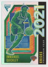 2020-21 Panini Flux - Immanuel Quickley Freshman Year Silver Prizm RC - Knicks
