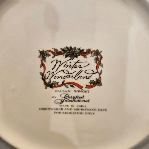 10 Pc. "Winter Wonderland" Salad Plates, Bowls, Serving Bowls (#414, 415, 416) - Picture 7 of 36