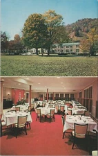 Mount Valley Inn Motel Waynesville North Carolina Dual View postcard IP17