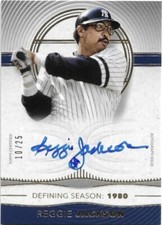 2021 Topps Definitive REGGIE JACKSON Defining Seasons Auto /25