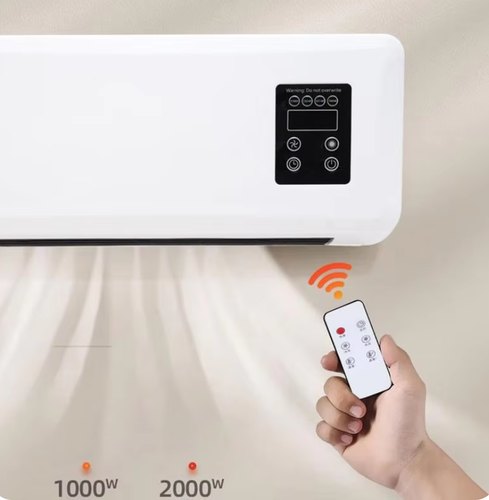 STUFA elettrica CALDO a PARETE termoconvettore SCALDA BAGNO con telecomando - Foto 11 di 12