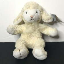 Russ Prayerful Thoughts 9.5" Lamb Sheep Plush Stuffed Animal Lovey Bow Ivory