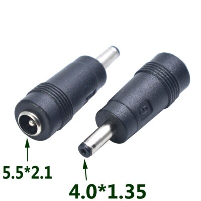 4.0x1.35mm Male to 5.5x2.1mm Female DC Power Jack Connector Universal Converter