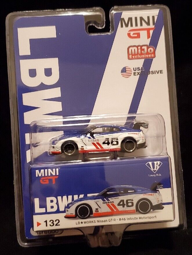 MINI GT 1/64 Infinite Motorsport 132 blue Nissan GT-R R35 MINI GT 1/64 Infinite Motorsport 132 blue Nissan GT-R R35