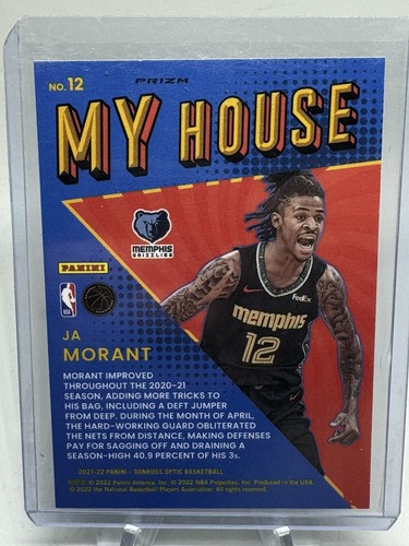 2021-22 Panini Donruss Optic - My House #12 - Ja Morant - Picture 2 of 2