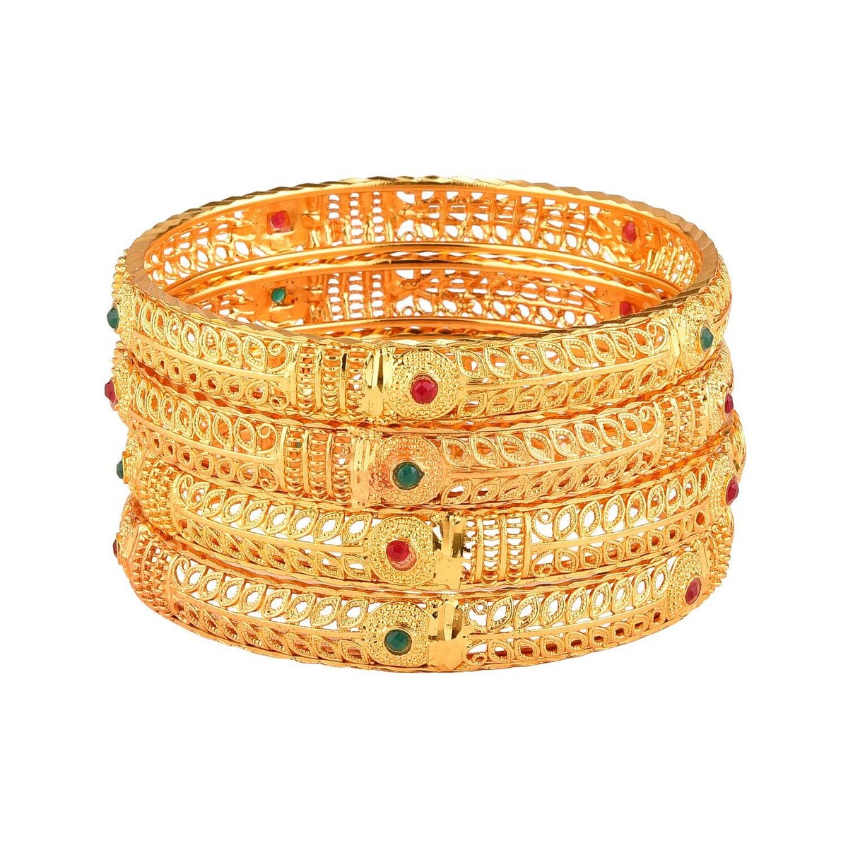 Bracelet Bangles Traditional Gold Plated Jewellery For Women Girls Set of 