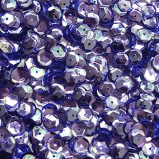 10mm Cup Sequins Amethyst Purple Shimmer Shiny Metallic Made in USA