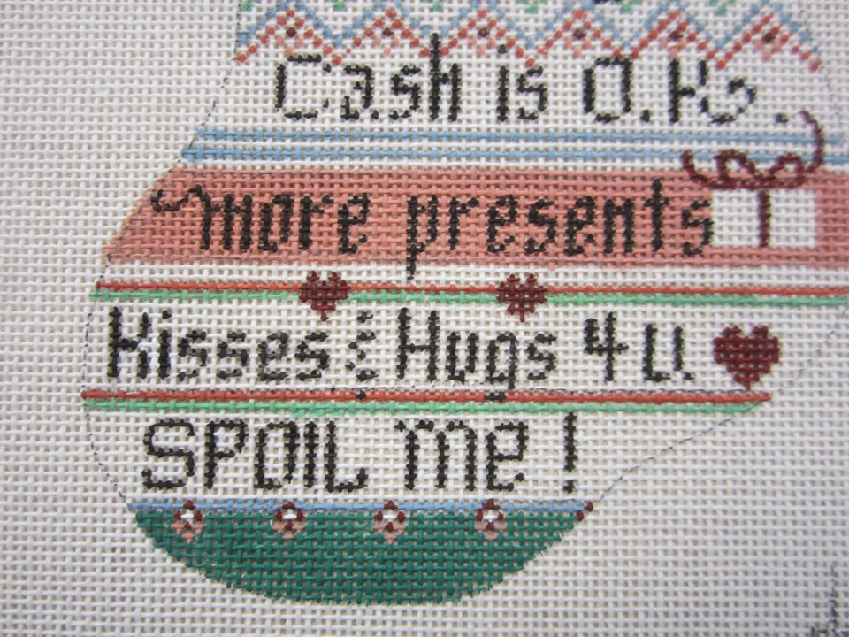 Mini Christmas Stocking Hand Painted Needlepoint Canvas by Dee D306 eBay