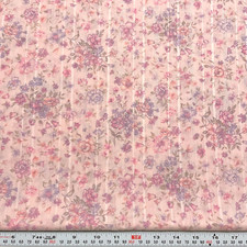 Vintage Wamsutta Dimity Florals on Pink Cotton Blend Fabric by the HALF YARD