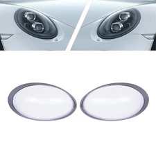 Pair Headlight Headlamp Lens Cover For 2013-2018 Porsche 991 911 Targa/Carrera