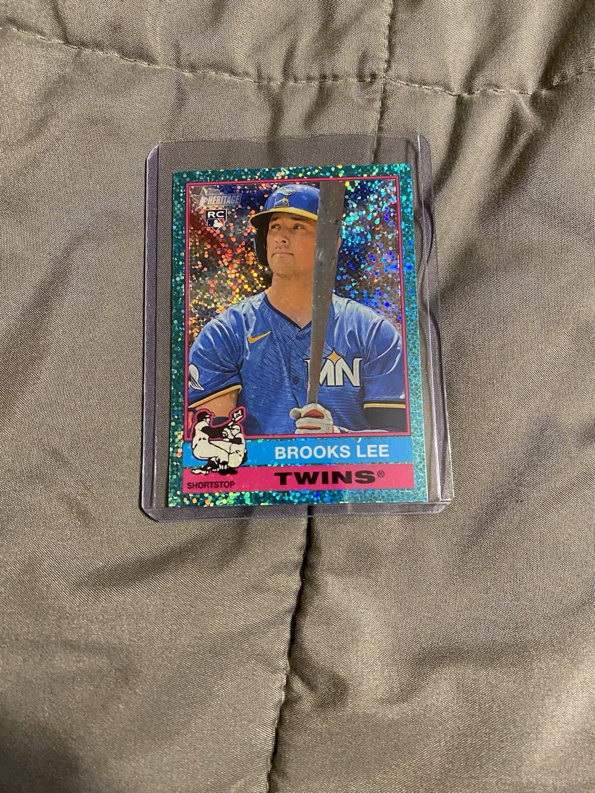 2025 Topps Heritage BROOKS LEE RC - AQUA SPARKLE CHROME #63 Minnesota Twins