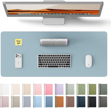 Leather Desk Protector, Office Mat, Large Mouse Mat, Non-Slip PU Leather Blotter