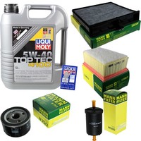 Inspektionspaket 5L Liqui Moly Top Tec 4100 5W-40 FüR Renault ScéNic II 1.4 1.6