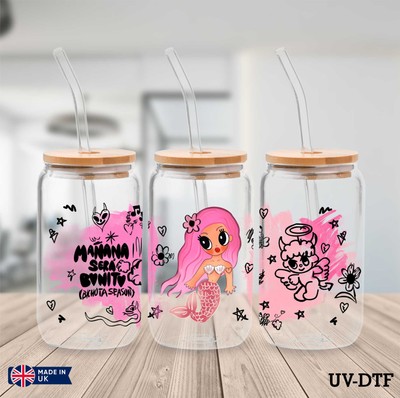 Karol UV DTF Aufkleber - 16oz Libbey Dose Glasfolie yn858