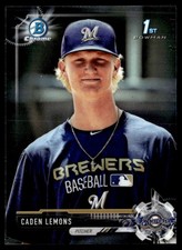 2017 Bowman Draft Chrome Caden Lemons Milwaukee Brewers #BDC-66