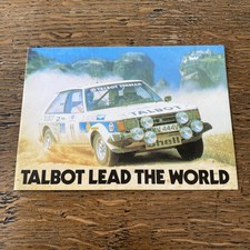 Talbot Sunbeam 1981 World Rally Championship Results Original Postcard