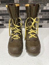 Vintage Lacrosse Outdoorsman Firberglass Shank Lace Up Rubber Boots Size 10
