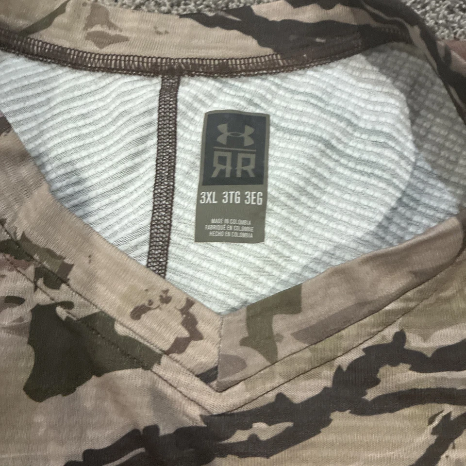 Under Armour Ridge Reaper Shirt Mens 3XL Tan Camo Long Sleeve Baselayer Hunt - Image 2 of 4