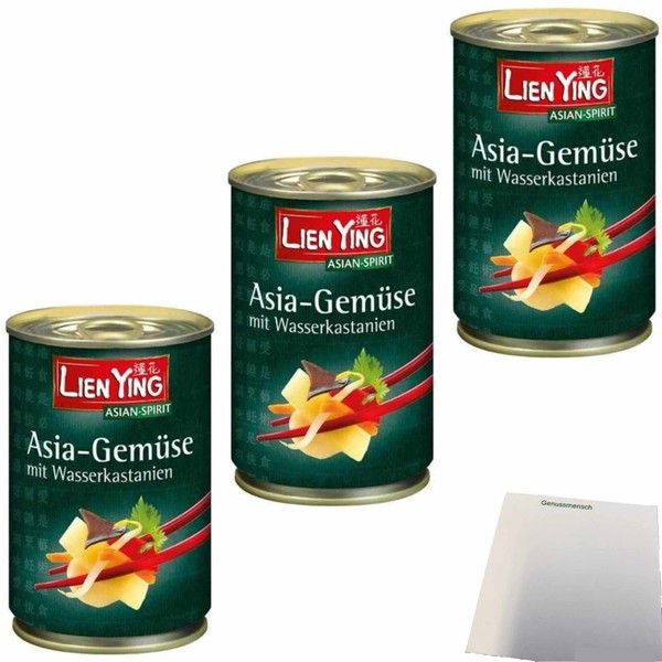Lien Ying Asia-GemüSe Mit Wasserkastanien 3Er Pack 3X400G Dose Usy Block-image