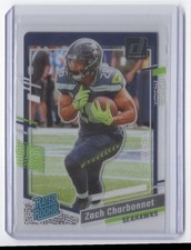2023 Panini Donruss Clearly Rated Rookie Zach Charbonnet Rookie Seattle Seahawks