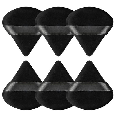 6 Pcs Powder Puff, Face Soft Triangle Makeup Puff Velour Makeup Sponge for Loose