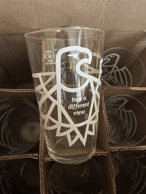  Pint glass Bombardier Eagle Brewery x2