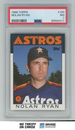 1986 Topps Nolan Ryan PSA 7 #100 Houston Astros