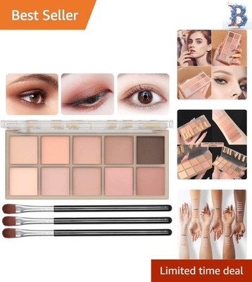 Versatile Professional Eyeshadow Kit for Everyday Glam - 10 Shades Included
