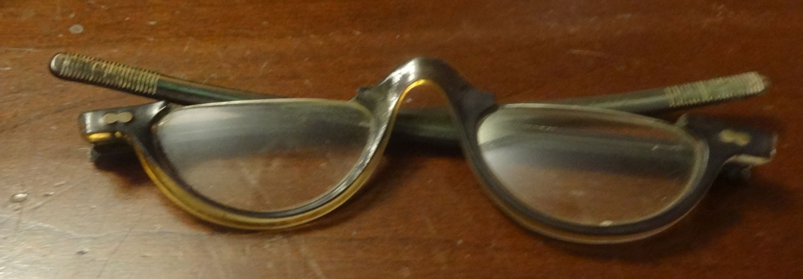 vintage 1950s half moon eye glasses Cat Eye frames - image 4