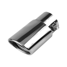 Stainless Steel Car Exhaust Tail Pipe Tip, 2.5" Inlet 3.3" Straight Silver
